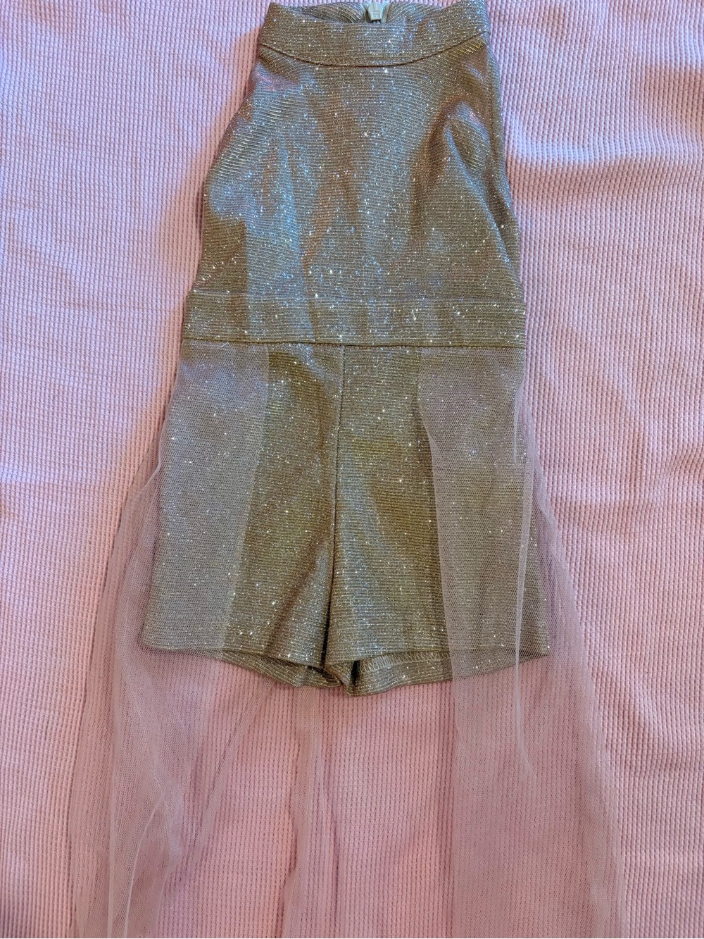 Baby/toddler Girls Sparkle Tulle One-Piece - Gold